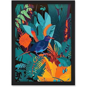 Artery8 - Bird in Tropical Forest - A4 - Framed - Wall Art Artery8 - Bird in Tropical Forest - A4 - Framed - Wall Art