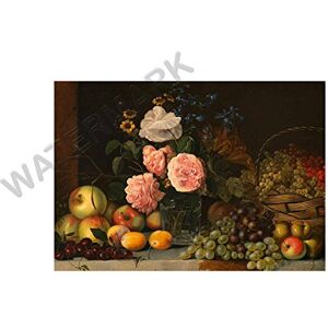 Wee Blue Coo Painting Khrutsky Roses And Fruit Wall Art Print Wee Blue Coo Painting Khrutsky Roses And Fruit Wall Art Print