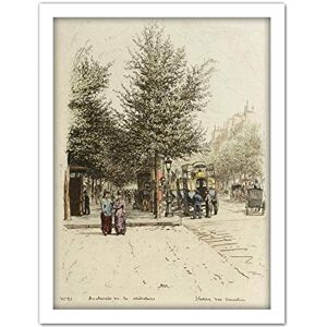 Artery8 Martial Road Paris Boulevard Madeleine 1877 Illustration Artwork Framed Wall Art Print 18X24 Inch Artery8 Martial Road Paris Boulevard Madeleine 1877 Illustration Artwork Framed Wall Art Print 18X24 Inch