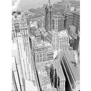 Fine Art Prints Poster, Motiv: Stadtbild 1938 Financial District Manhattan NY Fine Art Prints Poster, Motiv: Stadtbild 1938 Financial District Manhattan NY