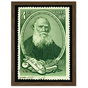 Fine Art Prints Stamp USSR 4 Four Kopek Author Leo Tolstoy Artwork Framed Wall Art Print 18X24 Inch Fine Art Prints Stamp USSR 4 Four Kopek Author Leo Tolstoy Artwork Framed Wall Art Print 18X24 Inch
