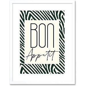 Wee Blue Coo Kitchen Zebra Bon Appetit Typography Artwork Framed Wall Art Print 12X16 Inch Wee Blue Coo Kitchen Zebra Bon Appetit Typography Artwork Framed Wall Art Print 12X16 Inch