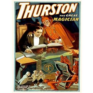 Wee Blue Coo Thurston The Magician Vintage Advertising Art Print Poster Wall Decor 12X16 Inch Wee Blue Coo Thurston The Magician Vintage Advertising Art Print Poster Wall Decor 12X16 Inch