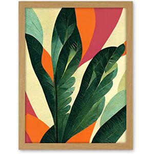Wee Blue Coo Abstract Boho Colour Exotic Tropical Leaves Botanical Artwork Framed Wall Art Print 18X24 Inch Wee Blue Coo Abstract Boho Colour Exotic Tropical Leaves Botanical Artwork Framed Wall Art Print 18X24 Inch