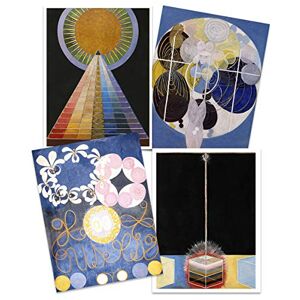 Wee Blue Coo Hilma Af Klint Modern Abstract Painting Symbols Flowers Dove Altarpiece Wall Art Print Poster Home Decor Premium Pack of 4 Wee Blue Coo Hilma Af Klint Modern Abstract Painting Symbols Flowers Dove Altarpiece Wall Art Print Poster Home Decor Premium Pack of 4