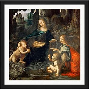 Artery8 Leonardo Da Vinci Virgin Of The Rocks Painting Square Wooden Framed Wall Art Print Picture 16X16 Inch Artery8 Leonardo Da Vinci Virgin Of The Rocks Painting Square Wooden Framed Wall Art Print Picture 16X16 Inch