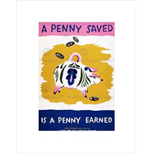 Wee Blue Coo WAR ILLINOIS USA PENNY PIGGY BANK VINTAGE BLACK FRAMED ART PRINT PICTURE B12X216 Wee Blue Coo WAR ILLINOIS USA PENNY PIGGY BANK VINTAGE BLACK FRAMED ART PRINT PICTURE B12X216