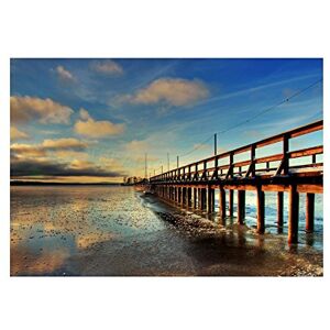 Wee Blue Coo Photo Steamboat Pier Sea Beach Seascape Dusk Wall Art Print Wee Blue Coo Photo Steamboat Pier Sea Beach Seascape Dusk Wall Art Print