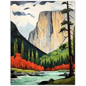 Artery8 El Capitan Autumn Colours Artwork Striking Landmark In Yosemite National Park Extra Large XL Wall Art Poster Print Artery8 El Capitan Autumn Colours Artwork Striking Landmark In Yosemite National Park Extra Large XL Wall Art Poster Print