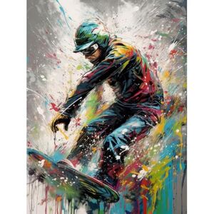 Artery8 Snowboarding Extreme Sport Athlete Paint Splat Extra Large XL Wall Art Poster Print Artery8 Snowboarding Extreme Sport Athlete Paint Splat Extra Large XL Wall Art Poster Print