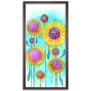 Artery8 Abstract Design Sunflower Flower Painting Framed Wall Art Print Long 25X12 Inch Artery8 Abstract Design Sunflower Flower Painting Framed Wall Art Print Long 25X12 Inch