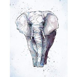 Wee Blue Coo Painting Digital Evry African Elephant Art Print Poster Wall Decor 12X16 Inch Wee Blue Coo Painting Digital Evry African Elephant Art Print Poster Wall Decor 12X16 Inch