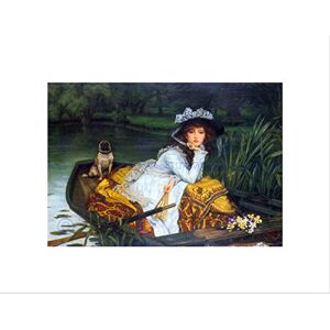 Wee Blue Coo James Tissot A Young Woman In A Boat Old Master Wall Art Print Wee Blue Coo James Tissot A Young Woman In A Boat Old Master Wall Art Print