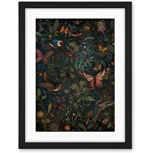 Artery8 William Morris Style Plants Birds and Butterflies Artwork Framed Wall Art Print 18X24 Inch Artery8 William Morris Style Plants Birds and Butterflies Artwork Framed Wall Art Print 18X24 Inch