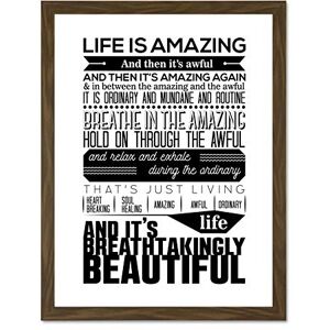 Fine Art Prints Motivational Life Amazing Awful Beautiful Large Framed Art Print Poster Wall Decor 18x24 inch Fine Art Prints Motivational Life Amazing Awful Beautiful Large Framed Art Print Poster Wall Decor 18x24 inch