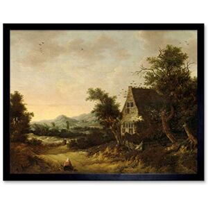 Artery8 Van Zwieten Hilly Landscape Cottage Peasant Painting Art Print Framed Poster Wall Decor 12x16 inch Artery8 Van Zwieten Hilly Landscape Cottage Peasant Painting Art Print Framed Poster Wall Decor 12x16 inch