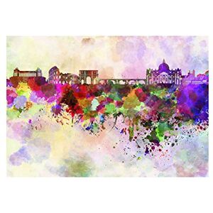 Wee Blue Coo Painting Illustration Cityscape Paint Splash Skyline Rome Wall Art Print Wee Blue Coo Painting Illustration Cityscape Paint Splash Skyline Rome Wall Art Print