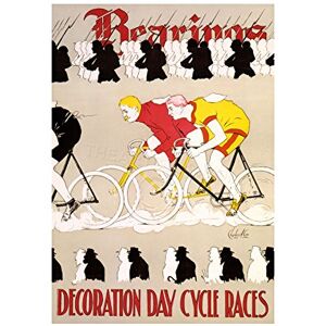 Wee Blue Coo Sport Ad Cycle Race Decoration Day War Veteran USA Wall Art Print Wee Blue Coo Sport Ad Cycle Race Decoration Day War Veteran USA Wall Art Print