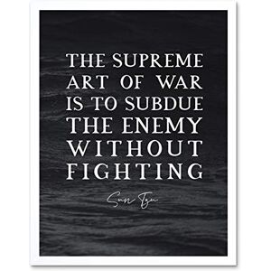 Artery8 Slate Inspiring Quote Sun Tzu Art of War Subdue Enemy Without Fighting Art Print Framed Poster Wall Decor 12x16 inch Artery8 Slate Inspiring Quote Sun Tzu Art of War Subdue Enemy Without Fighting Art Print Framed Poster Wall Decor 12x16 inch