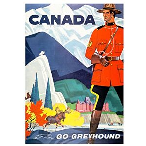 Wee Blue Coo Travel Transport Bus Coach Mountie Moose Goat Canada Wall Art Print Wee Blue Coo Travel Transport Bus Coach Mountie Moose Goat Canada Wall Art Print