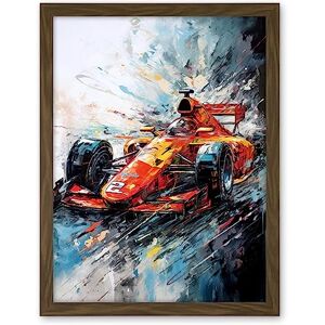Artery8 Orange Race Car Grand Prix Action Shot Painting Artwork Framed Wall Art Print 18X24 Inch Artery8 Orange Race Car Grand Prix Action Shot Painting Artwork Framed Wall Art Print 18X24 Inch