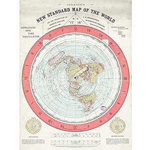 Artery8 Map Gleason 1892 World Time Calculator Flat Earth Unframed Wall Art Print Poster Home Decor Premium Artery8 Map Gleason 1892 World Time Calculator Flat Earth Unframed Wall Art Print Poster Home Decor Premium