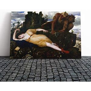 Big Box Art Arnold Bocklin Sleeping Diana Watched by Two Fauns Canvas Print Gallery Wrapped 30mm Frame Wall Art 24x16 inches Ready to Hang Modern Picture Living Room Bedroom Lounge Office Big Box Art Arnold Bocklin Sleeping Diana Watched by Two Fauns Canvas Print Gallery Wrapped 30mm Frame Wall Art 24x16 inches Ready to Hang Modern Picture Living Room Bedroom Lounge Office