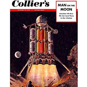Wee Blue Coo Science Magazine Cover Colliers Man Moon Ship Craft Art Print Poster Wall Decor 12X16 Inch Wee Blue Coo Science Magazine Cover Colliers Man Moon Ship Craft Art Print Poster Wall Decor 12X16 Inch