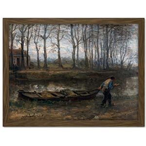 Artery8 Jozef Israels The Sand Bargeman River Painting Artwork Framed Wall Art Print 18X24 Inch Artery8 Jozef Israels The Sand Bargeman River Painting Artwork Framed Wall Art Print 18X24 Inch