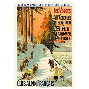 Wee Blue Coo Ad Ski Contest Vosges France Alpine Club Framed Art Print Picture F12X110 Wee Blue Coo Ad Ski Contest Vosges France Alpine Club Framed Art Print Picture F12X110