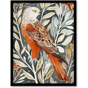 Artery8 Red Kite on Tree Branch Watercolour Portrait Living Room Artwork Framed Wall Art Print A4 Artery8 Red Kite on Tree Branch Watercolour Portrait Living Room Artwork Framed Wall Art Print A4
