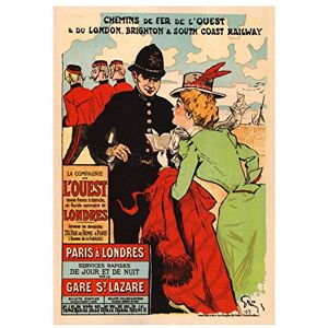 Wee Blue Coo Travel Railway Transport London Paris France Wall Art Print Wee Blue Coo Travel Railway Transport London Paris France Wall Art Print