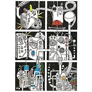 Artery8 Abstract Machines Chemistry Doodle Painting Unframed Wall Art Print Poster Home Decor Premium Artery8 Abstract Machines Chemistry Doodle Painting Unframed Wall Art Print Poster Home Decor Premium