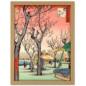 Wee Blue Coo Utagawa Hiroshige Japanese Plum Orchard in Kamada Artwork Framed Wall Art Print 18X24 Inch Wee Blue Coo Utagawa Hiroshige Japanese Plum Orchard in Kamada Artwork Framed Wall Art Print 18X24 Inch