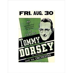Wee Blue Coo Music Concert Advert Tommy Dorsey Trombone Legend USA Wall Art Print Wee Blue Coo Music Concert Advert Tommy Dorsey Trombone Legend USA Wall Art Print