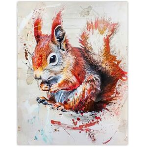 Artery8 Red Squirrel Painting - Red - Squirrel - XL - Wall art print Artery8 Red Squirrel Painting - Red - Squirrel - XL - Wall art print