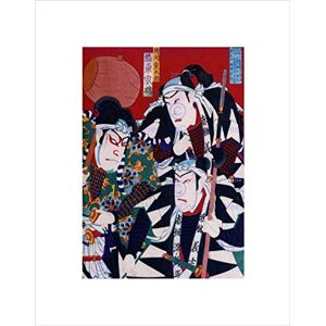 Wee Blue Coo Cultural Japan Abstract Warrior Samurai Kunisada Wall Art Print Wee Blue Coo Cultural Japan Abstract Warrior Samurai Kunisada Wall Art Print
