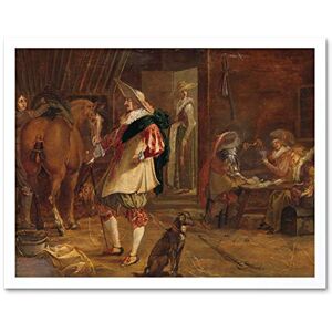Artery8 Jansen A Guard House Horse Dog Painting Art Print Framed Poster Wall Decor 12x16 inch Artery8 Jansen A Guard House Horse Dog Painting Art Print Framed Poster Wall Decor 12x16 inch