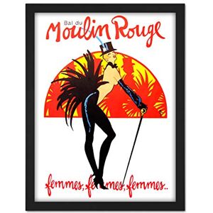 Wee Blue Coo Burlesque Moulin Rouge Paris Girls Artwork Framed Wall Art Print 18X24 Inch Wee Blue Coo Burlesque Moulin Rouge Paris Girls Artwork Framed Wall Art Print 18X24 Inch