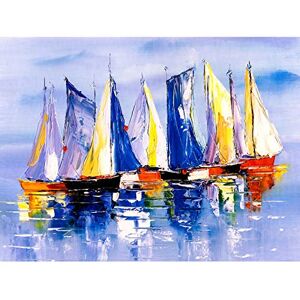 Wee Blue Coo Boats Sailing At Sea Large Wall Art Print Canvas Premium Poster Wee Blue Coo Boats Sailing At Sea Large Wall Art Print Canvas Premium Poster