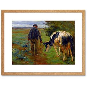 Wee Blue Coo Painting Landscape Rural Study Liebermann Farmer Cow Framed Wall Art Print Wee Blue Coo Painting Landscape Rural Study Liebermann Farmer Cow Framed Wall Art Print