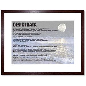 Wee Blue Coo Desiderata Ehrmann Go Placidly Amid Noise Quote Picture Framed Wall Art Print Wee Blue Coo Desiderata Ehrmann Go Placidly Amid Noise Quote Picture Framed Wall Art Print