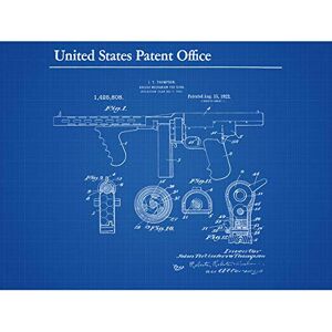 Artery8 Thompson Tommy Breech Mechanism Gun 1922 Classic Patent Large Wall Art Poster Print Thick Paper 18X24 Inch Artery8 Thompson Tommy Breech Mechanism Gun 1922 Classic Patent Large Wall Art Poster Print Thick Paper 18X24 Inch