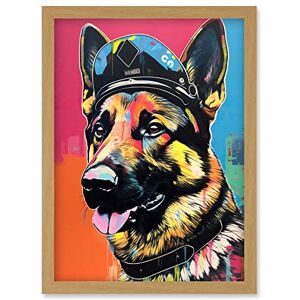 Artery8 - German Shepherd Wearing Police Hat - A4 Artery8 - German Shepherd Wearing Police Hat - A4