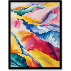 Artery8 Colourful Abstract Landscape Watercolour Painting For Living Room Artwork Framed Wall Art Print A4 Artery8 Colourful Abstract Landscape Watercolour Painting For Living Room Artwork Framed Wall Art Print A4