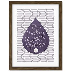 Wee Blue Coo World Is Your Oyster Pattern Pearl Artwork Framed Wall Art Print 18X24 Inch Wee Blue Coo World Is Your Oyster Pattern Pearl Artwork Framed Wall Art Print 18X24 Inch