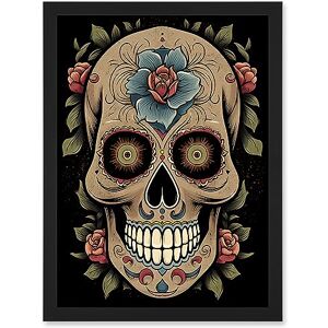 Artery8 Old School USA Tattoo Ink Body Art Day Dead Skull Rockabilly Americana 50s Artwork Framed A3 Wall Art Print Artery8 Old School USA Tattoo Ink Body Art Day Dead Skull Rockabilly Americana 50s Artwork Framed A3 Wall Art Print
