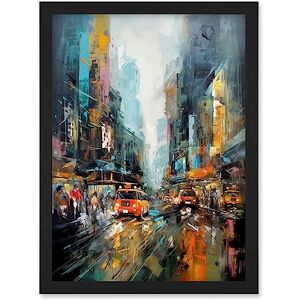 Artery8 New York City Rainy Day Abstract Action Cityscape Artwork Framed A3 Wall Art Print Artery8 New York City Rainy Day Abstract Action Cityscape Artwork Framed A3 Wall Art Print