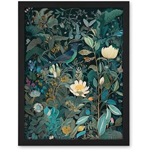 Artery8 Audubon Style Birds in Blooming Wildflower Field Artwork Framed Wall Art Print 18X24 Inch Artery8 Audubon Style Birds in Blooming Wildflower Field Artwork Framed Wall Art Print 18X24 Inch