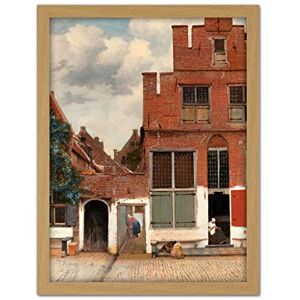 Artery8 Vermeer View Of Houses In Delft The Little Street Artwork Framed Wall Art Print 18X24 Inch Artery8 Vermeer View Of Houses In Delft The Little Street Artwork Framed Wall Art Print 18X24 Inch